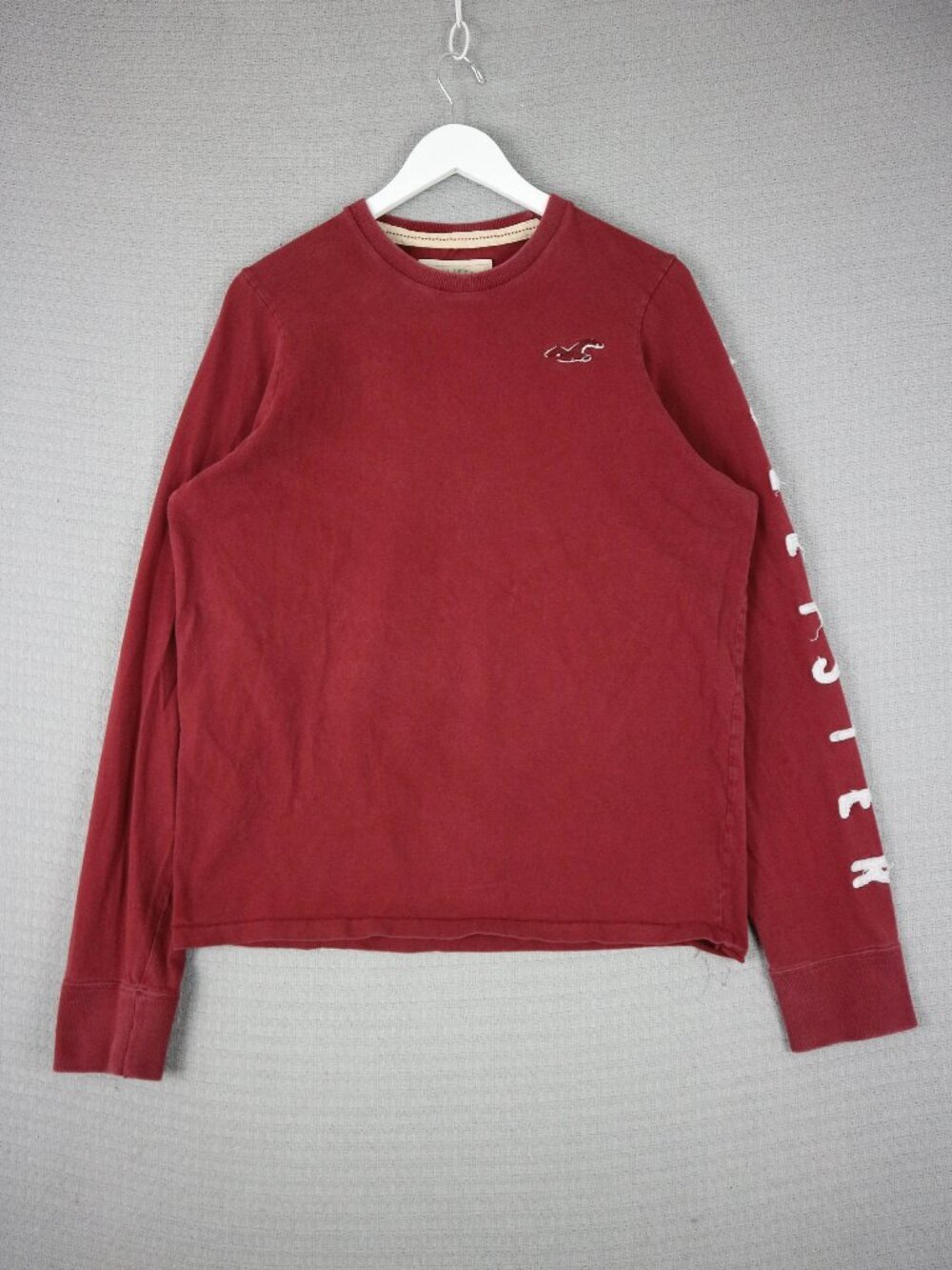 Hollister Cotton Longsleeve Y2K Mens XL Red Faded